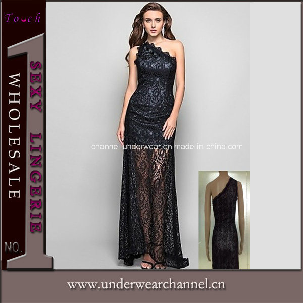 Black Lace Prom Evening Party Dresses (TBLS753)