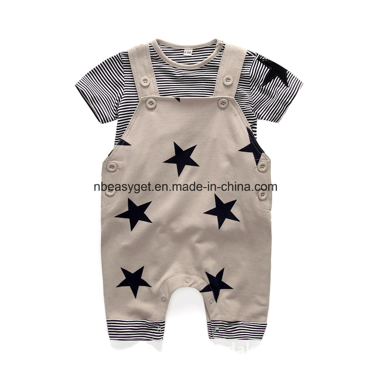 Cute Baby Boys Clothes Toddler Boys' Romper Jumpsuit Overalls Stripe Rompers Sets Esg10169