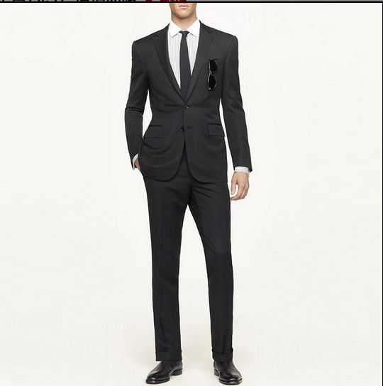 Korea Style Slim Fit Black Business Suit Sets Men