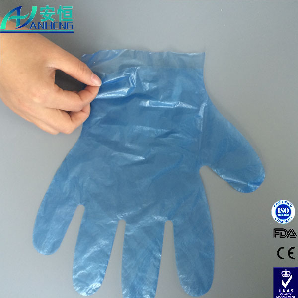 Popular Cransparent Disposable HDPE Gloves, Plastic Gloves for Food Handling