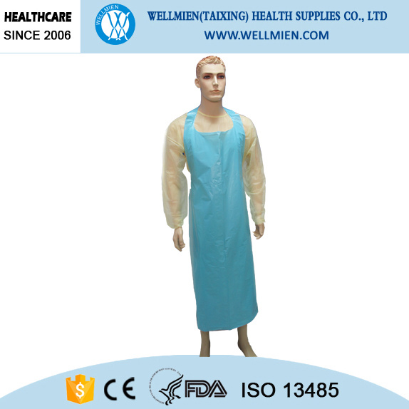 Disposable Plastic Doctor Apron Without Sleeve