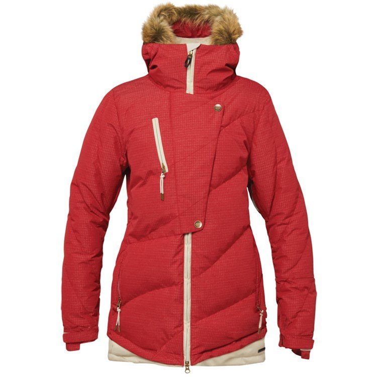 2015 Ladies Winter Long Red Down Jacket