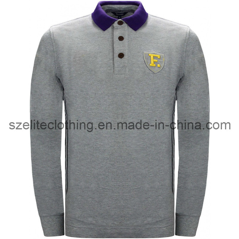 Custom Long Sleeve Staff Uniform Polo Shirt (ELTMPJ-178)