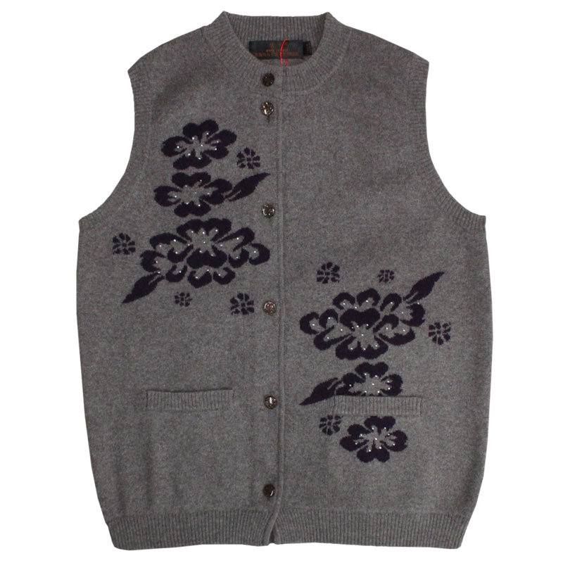 Gn1641 Women's Yak and Wool Blended Knitted Waistcoat