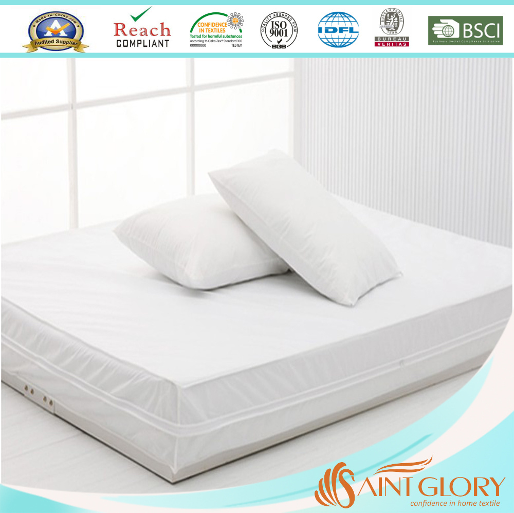 Polyester Cheap Anti Bed Bug Zippered Mattress Cover Encasement Protector