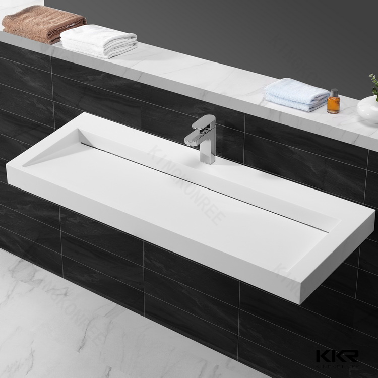 European Design Modern White Stone Marble Bathroom Vanity Basin