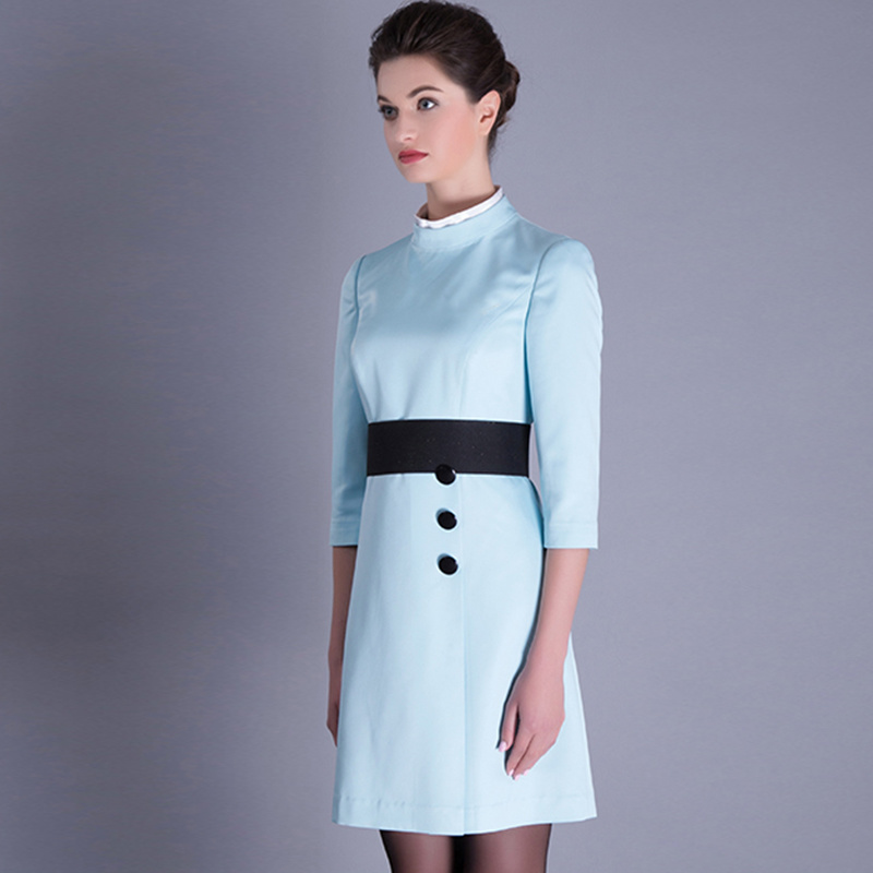 Women Formal Khaki New Design Ladies Office Dress 2016