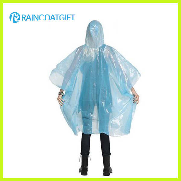 Lightweight Clear PE Disposbale Rain Poncho
