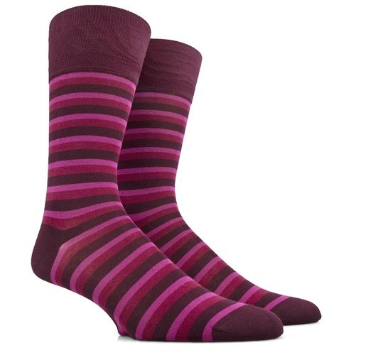 Zebra-Stripediagonals Patterned Odd Socks Knitting Man Dress Sock