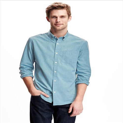 2016 Men's Light Blue Fashion Designer 100% Cotton Shirts