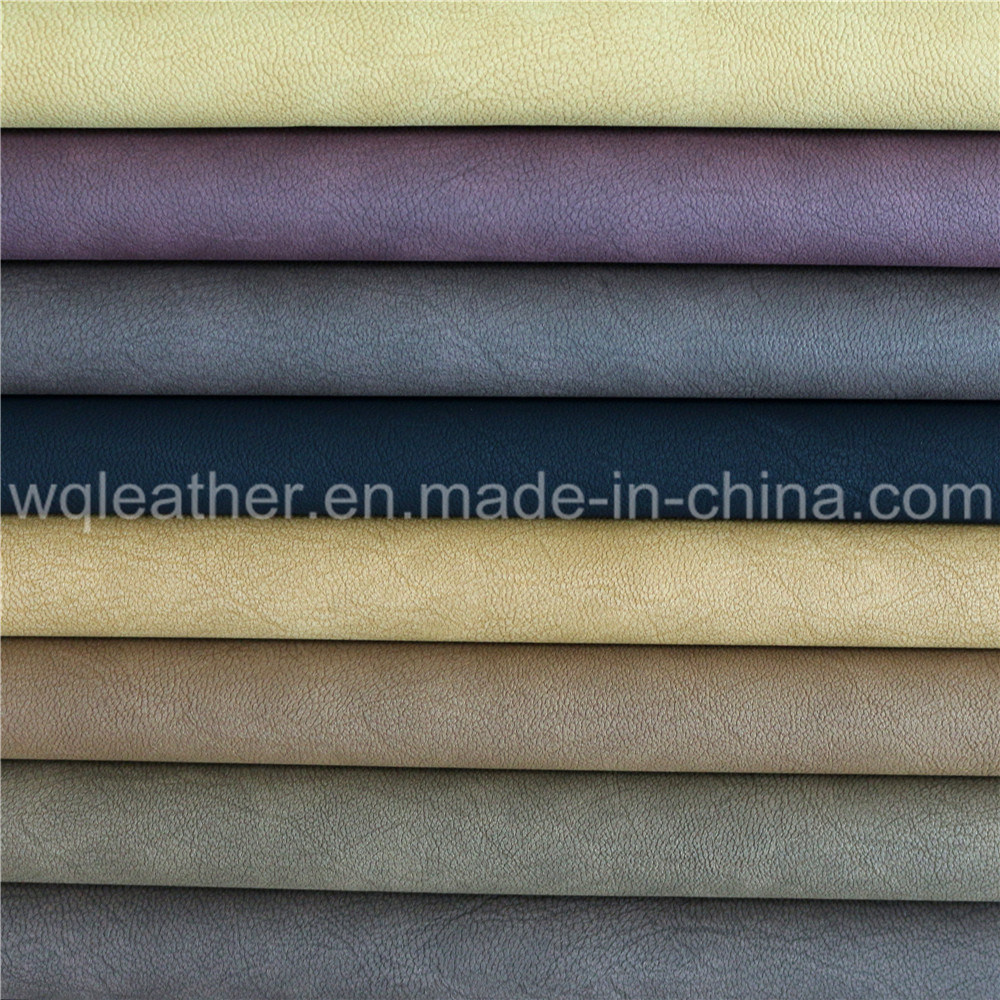 Good Color Fastness Abrasion-Resistant PU Synthetic Shoe Upper Leather Fabrics