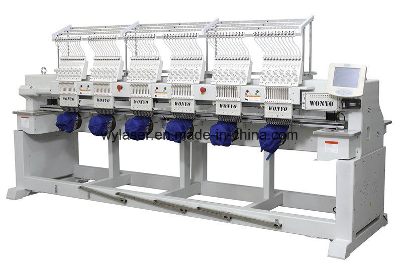 6 Head Cap Flat Embroidery Machine with Spare Parts