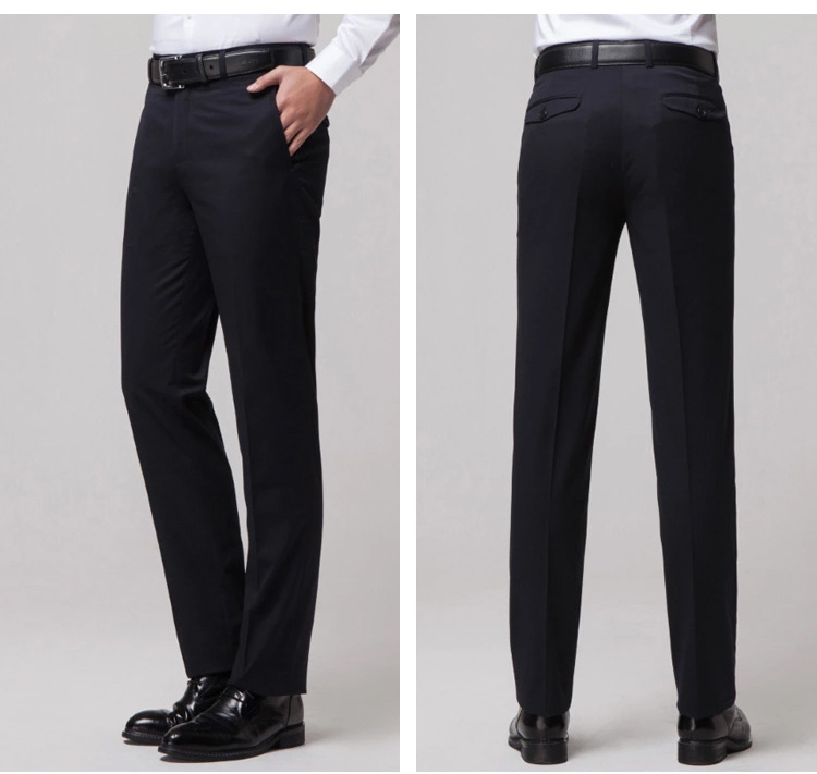 Top Quality Custom Design Men's Wrinkle-Free Business Pants Slim Fit