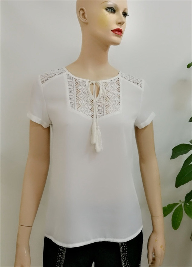 OEM Chinese Clothing Manufacturer High Quality Latest Fashion Style Women Tops Wholesale Custom Chiffon Top Loose