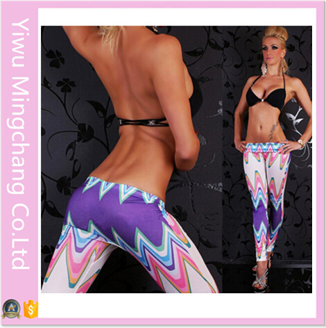 Hot Sale Seamless Wave Pattern Color Printing Tights