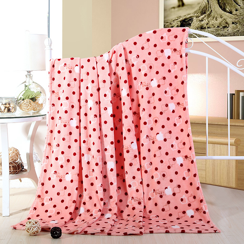Home Bedding Printed Polyester Fleece Blanket