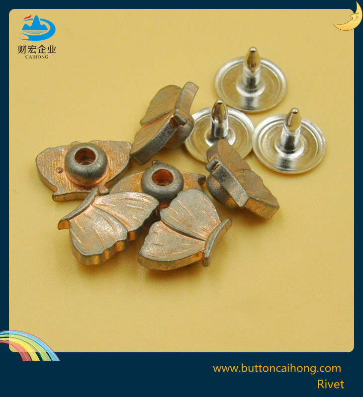 Customized Zinc Alloy Jeans Rivet Buttons with Brass Nail Solid