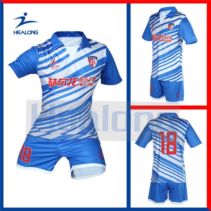 Healong Sportswear Low Price Sublimation Gk Soccer Jerseys for Teamwear