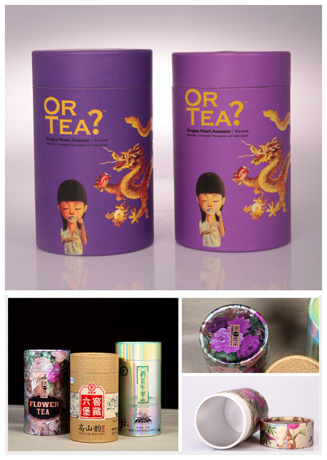 Perfect Printed Cylindrical Tea Box