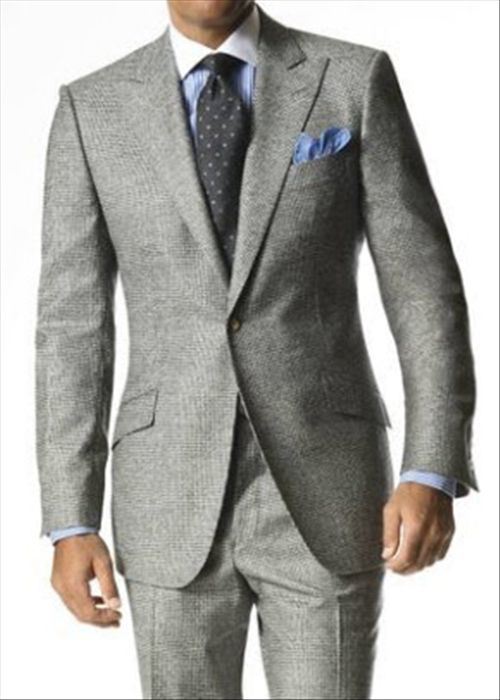 OEM Wholesale Custom Design Peak Lapel Men's One Button Suits