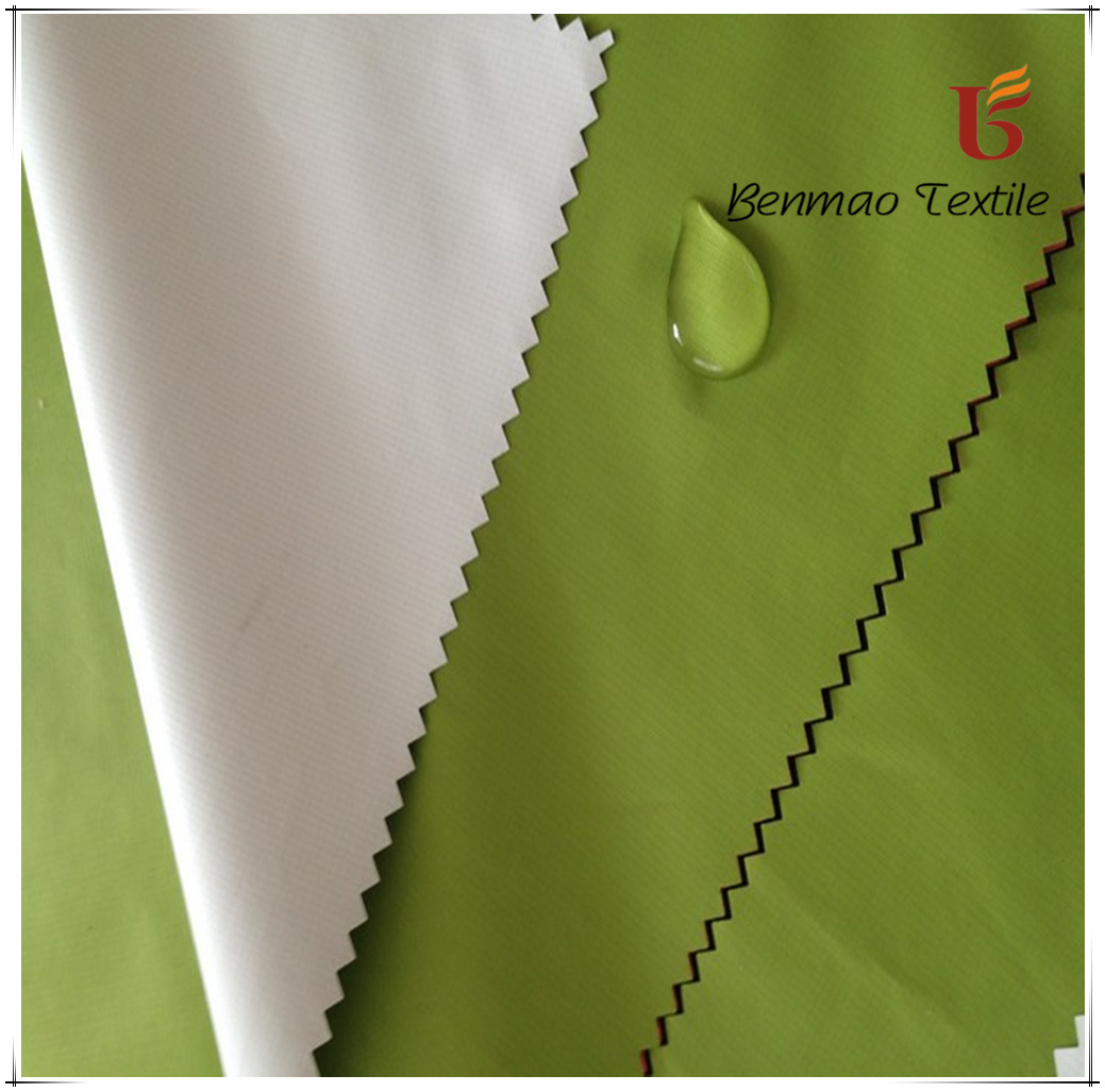 Waterproof Nylon Ripstop Fabric with PU Coating for Rain Coat/Garment
