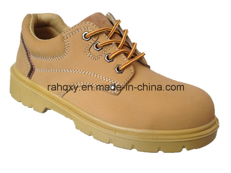 Yellow Nubuck Safety Shoes with Suede Tongue (HQ06006)