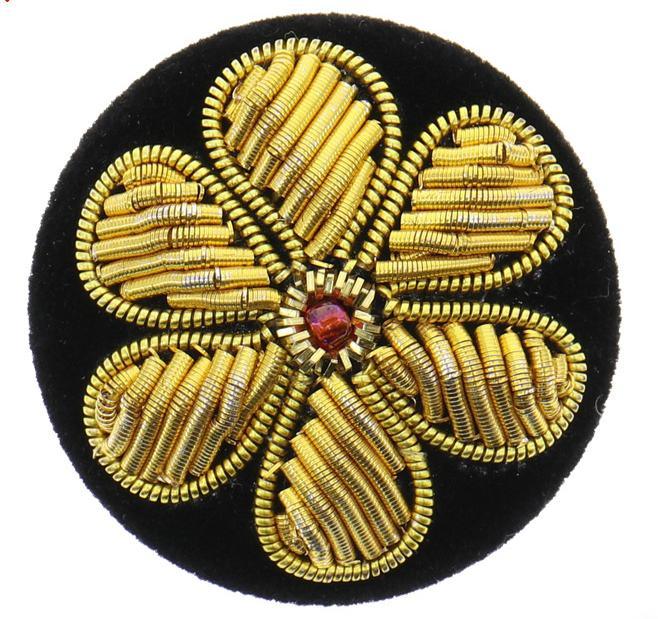 Handmade India Bullion Wire Embroidery Badge/Patch/Emblem for Garment