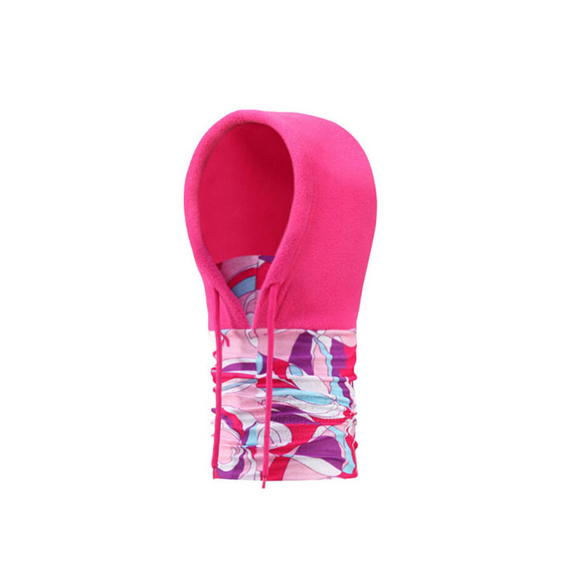 Soft Touch Pink Hat Fleece Face Mask Wind Resistant 25 * 50cm Hat Abt 32cm (YH-HS211)
