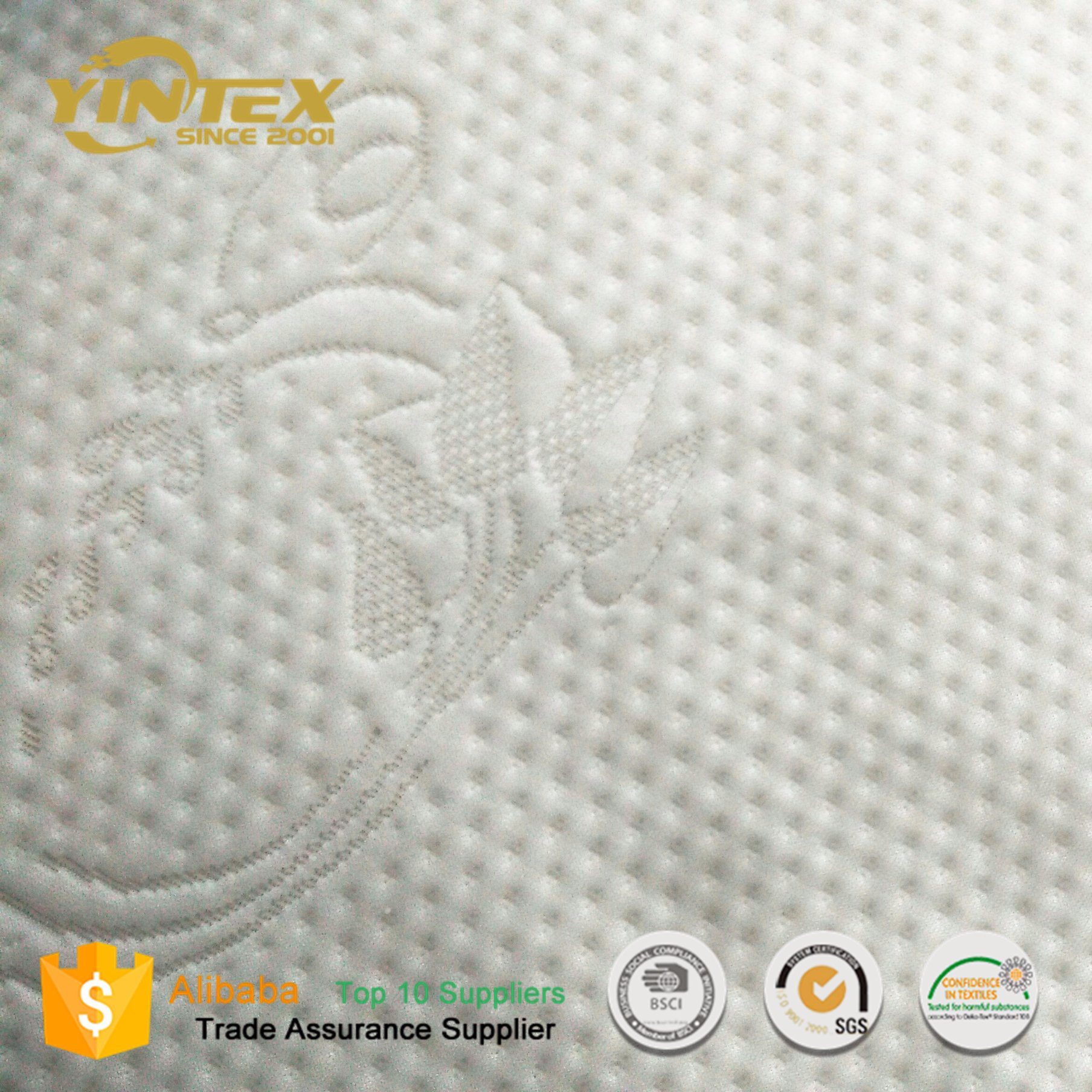 100% Polyester Knitted Fabric for Mattress Ticking