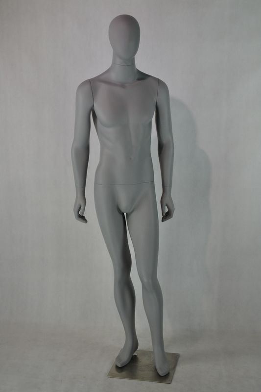 Grey Fiberglass Mannequin Male with Removable Head