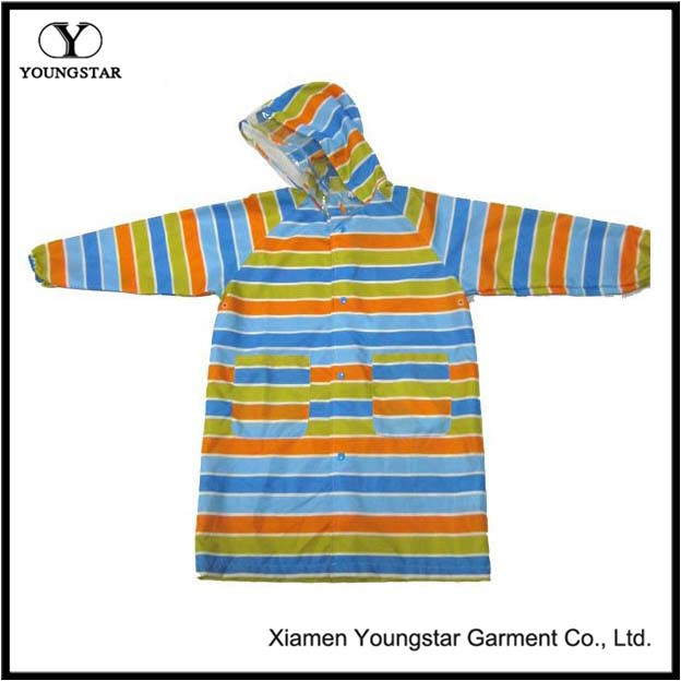 Ys-6206 Toddler Girl Colorful Hooded Long Raincoat Women's Rain Slicker