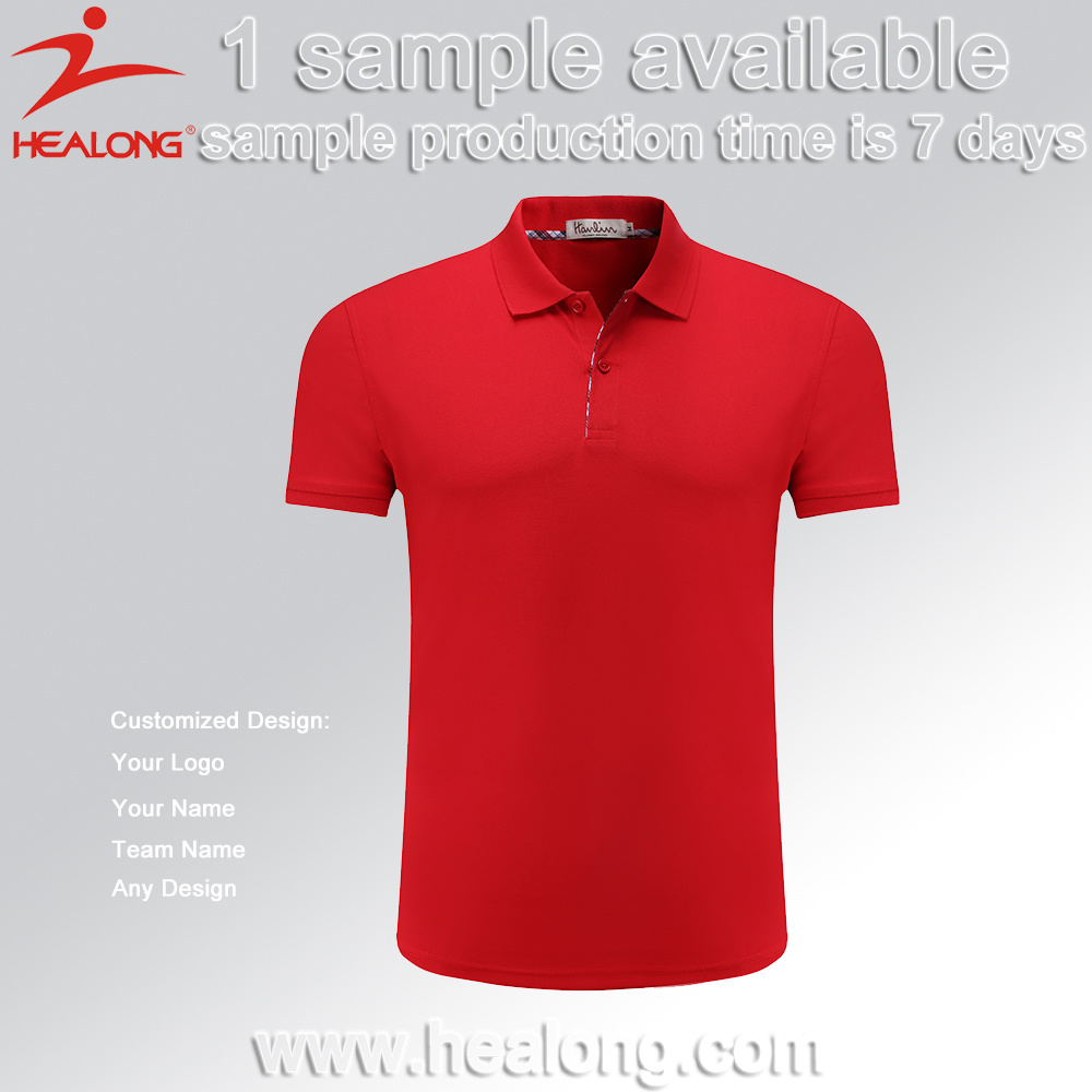Healong OEM Sportswear Customized Plain Printing Polo T-Shirt