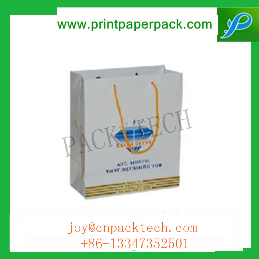 Custom Design Prmotional Recyclable Luxury Retail Kraft Paper Bag