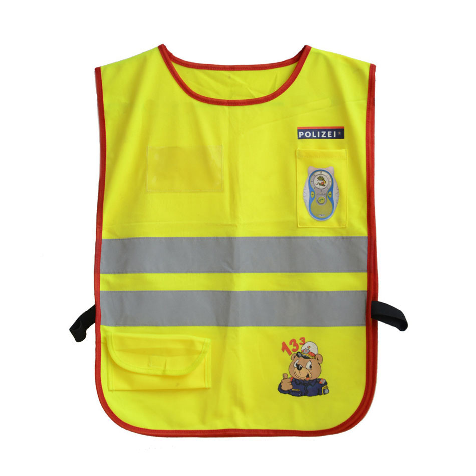 Kids Reflective Strip Pocket Neon High Visibility Safety Vest (YKY2801)