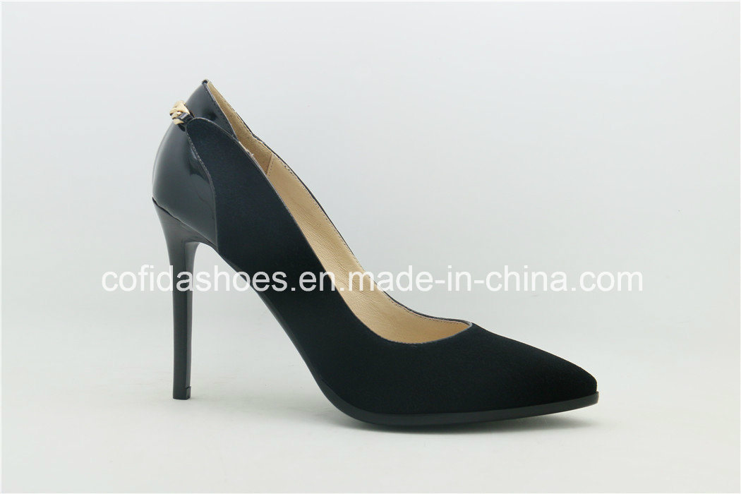 Classic Office Elegant High Heels Leather Lady Shoes