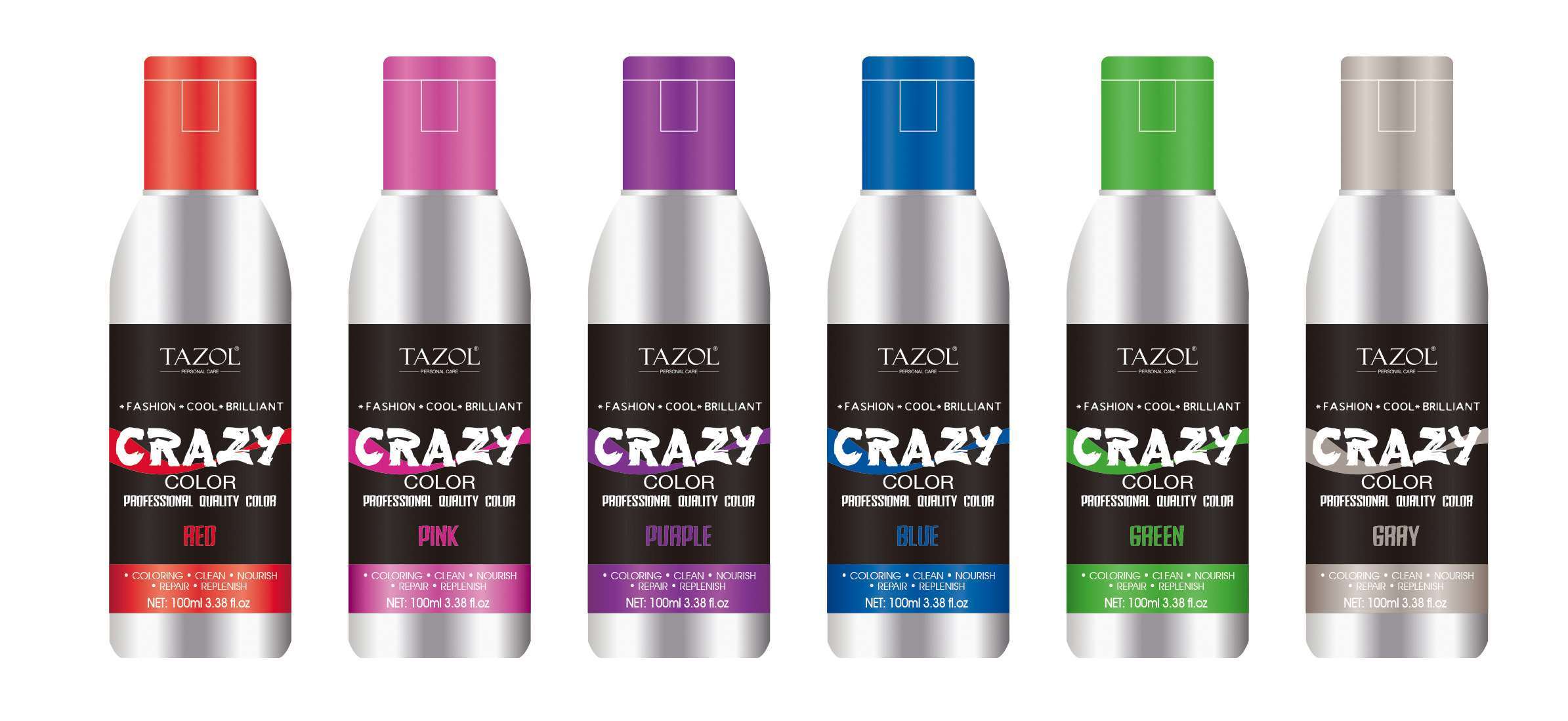 Tazol Hair Care No Ammonia Semi-Permanent Crazy Color 100ml
