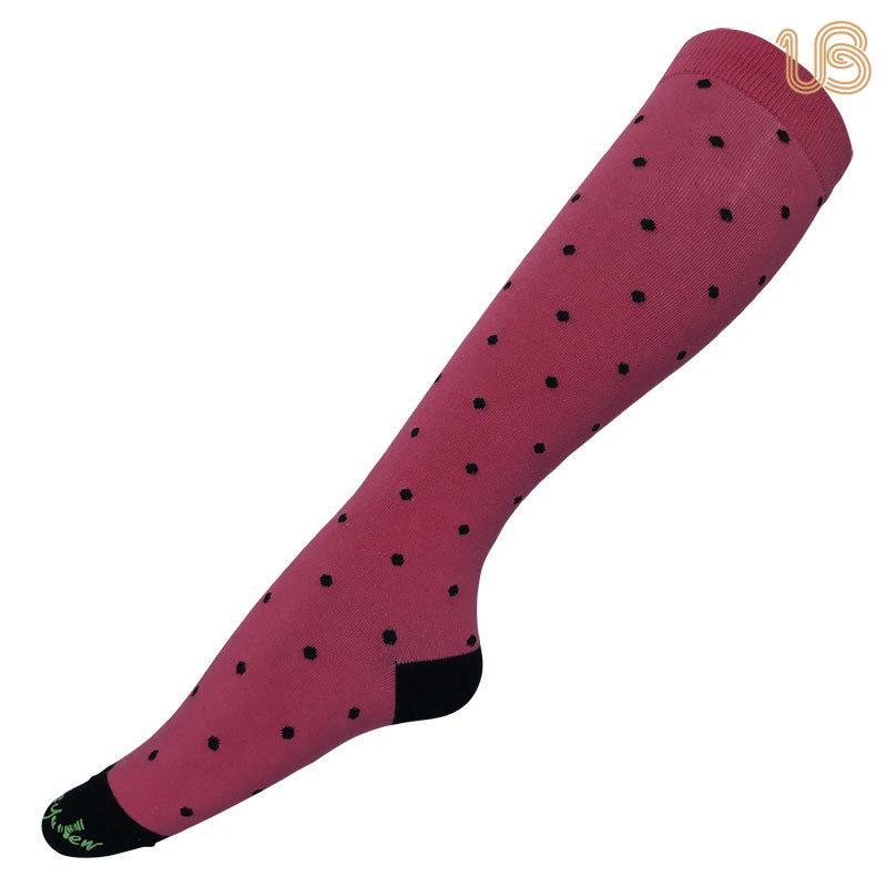 Women Red Dots Pattern Long Sock