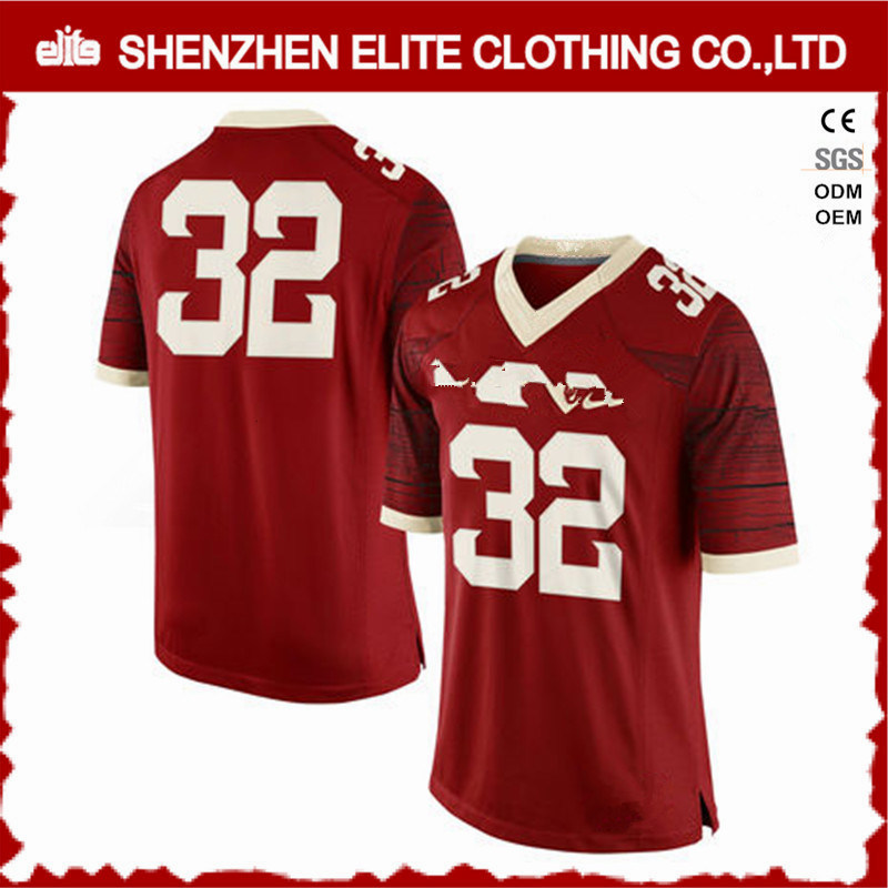 Wholesale Custom Made Red American Football Uniforms Cheap (ELTFJI-66)
