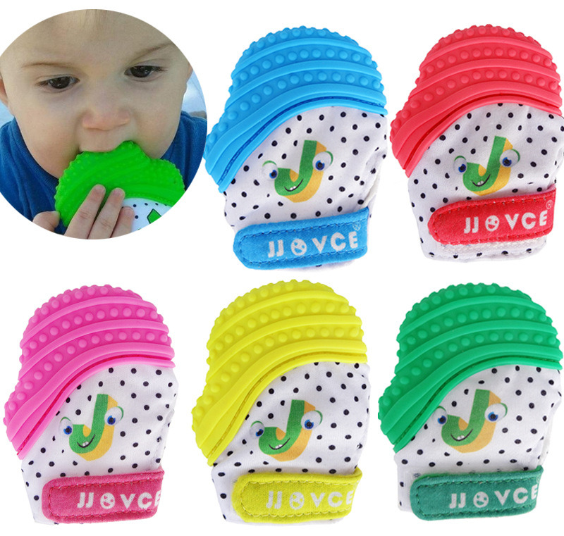 Silicone Baby Mitt Teething Mitten Candy Wrapper Sound Teether Toy