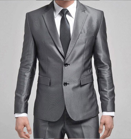 Top-Quality 2-Button Sliver Wrinkle-Free Men's Fashion Business Dress Suit (LJ-1042)