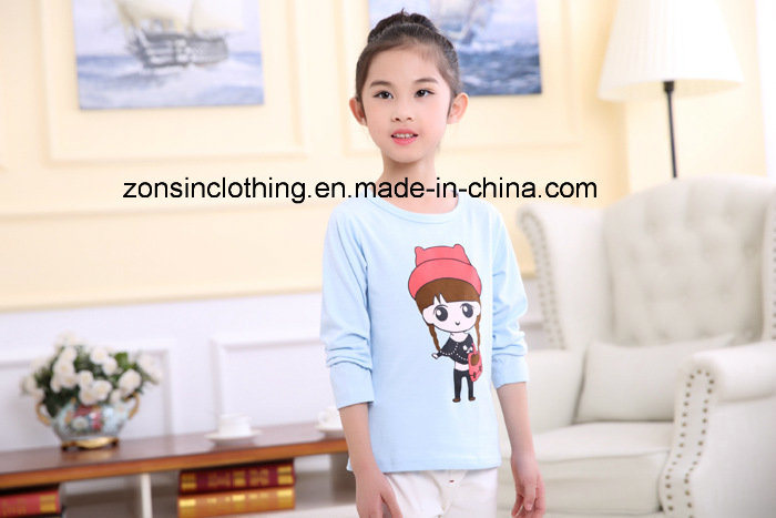 Cotton Made Girls' Long Sleeve T-Shirt in Children Clothing