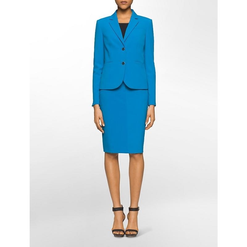 Office Ladies Skirt Suit Blue Suit