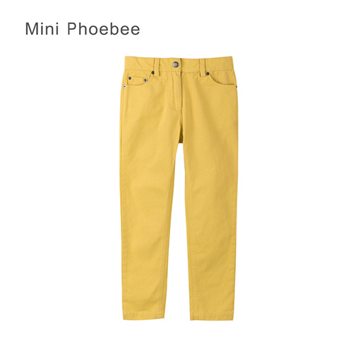 Phoebee Yellow Pants 100% Cotton Children Clothing for Girls