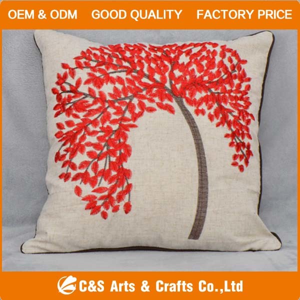 Custom Hot Sale Embroidery Fabric Cushion for Home Textile