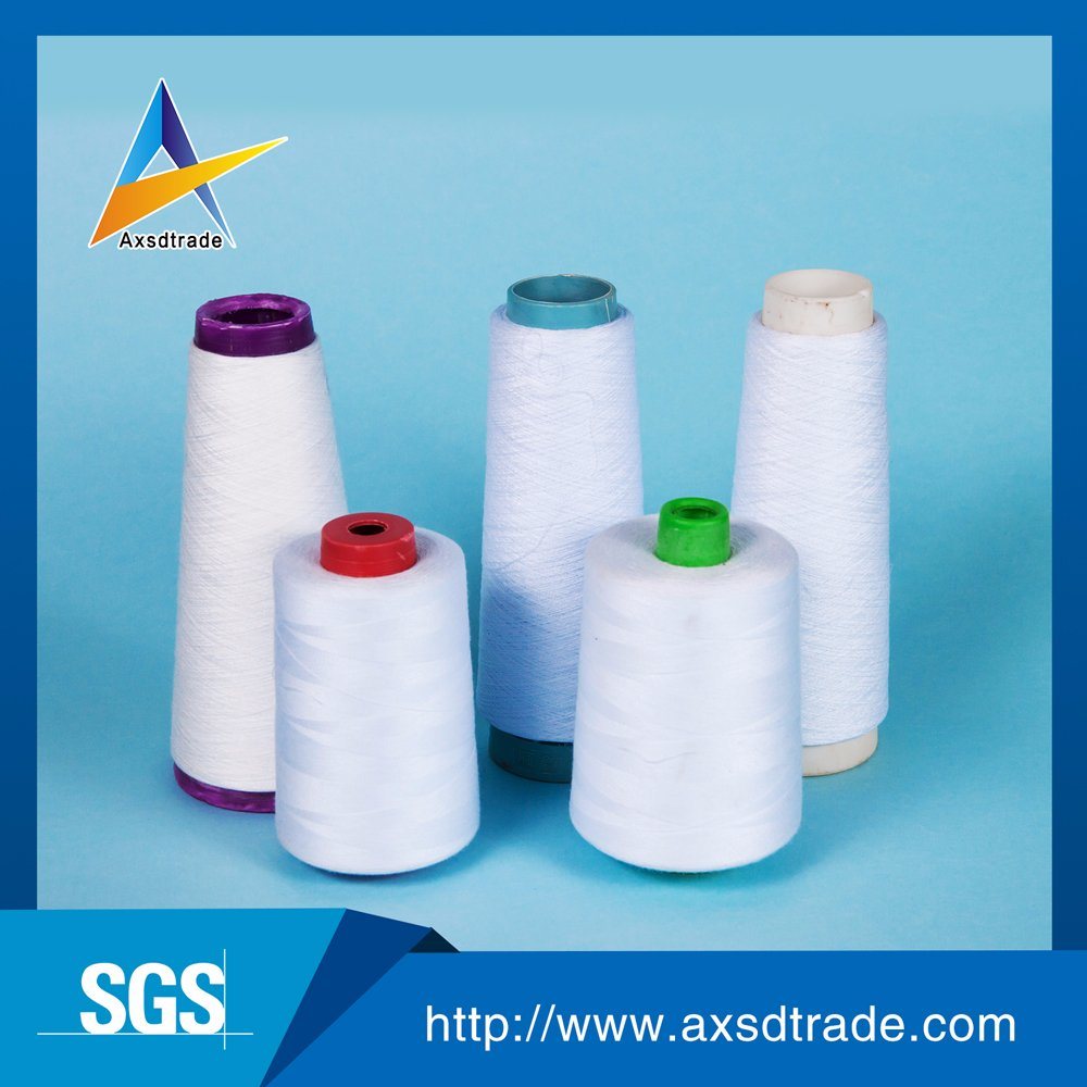 Raw White 100% Spun Polyester Manufacturers Industrial Sewing Thread