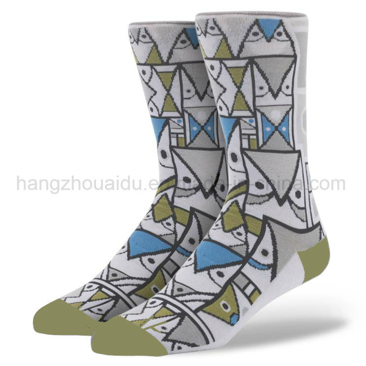 New Abstract Painting Fashion Design Men Sock