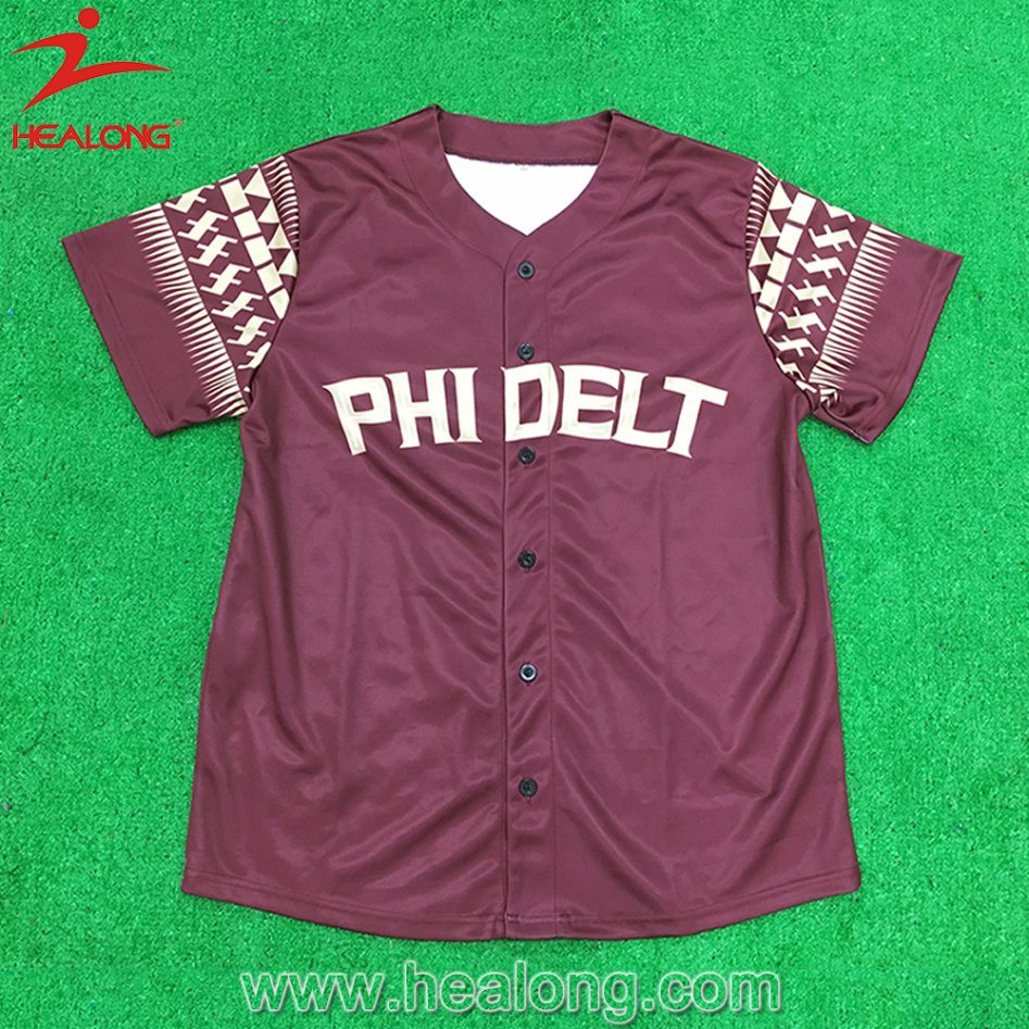 Healong Company Any Logo Size Customized Baseball Jersey for Club