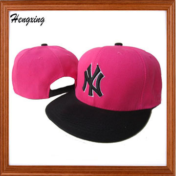 Custom Pink Snapback Caps with 3D Embroidery