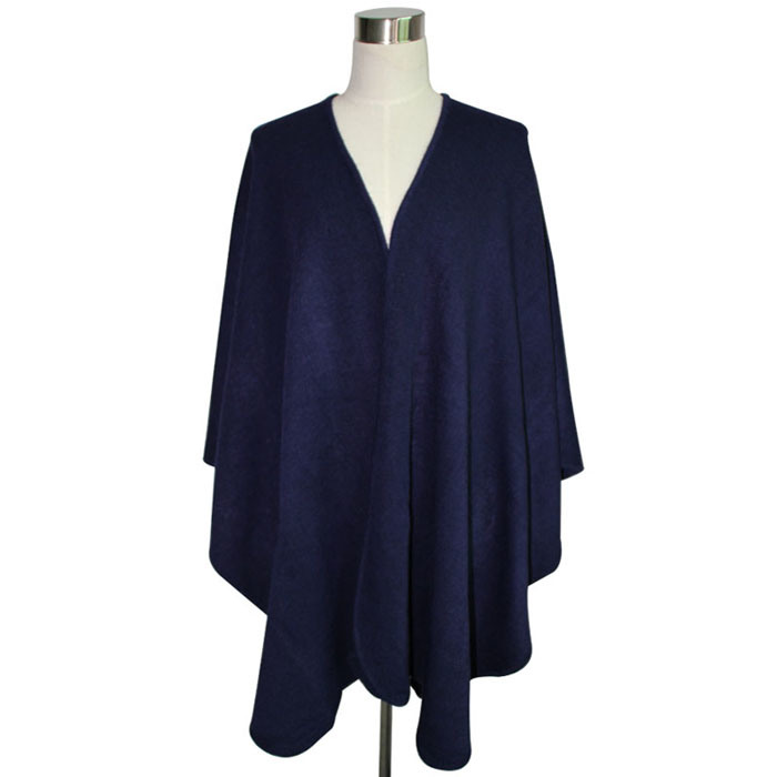 Lady Fashion Acrylic Knitted Plain Shawl (YKY4109-2)