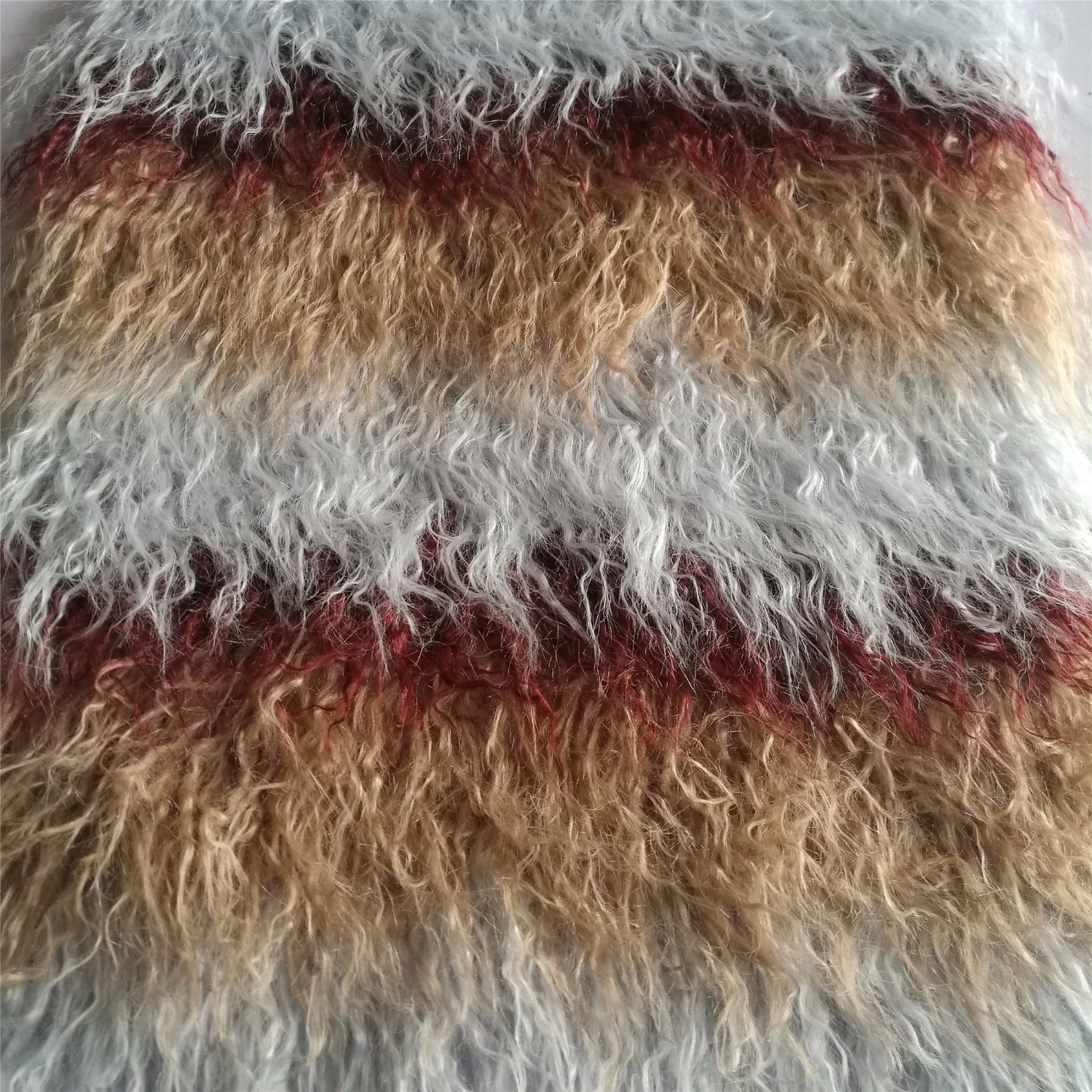 Jacquard Long Pile Faux Fur for Cushion, Garment, Bag
